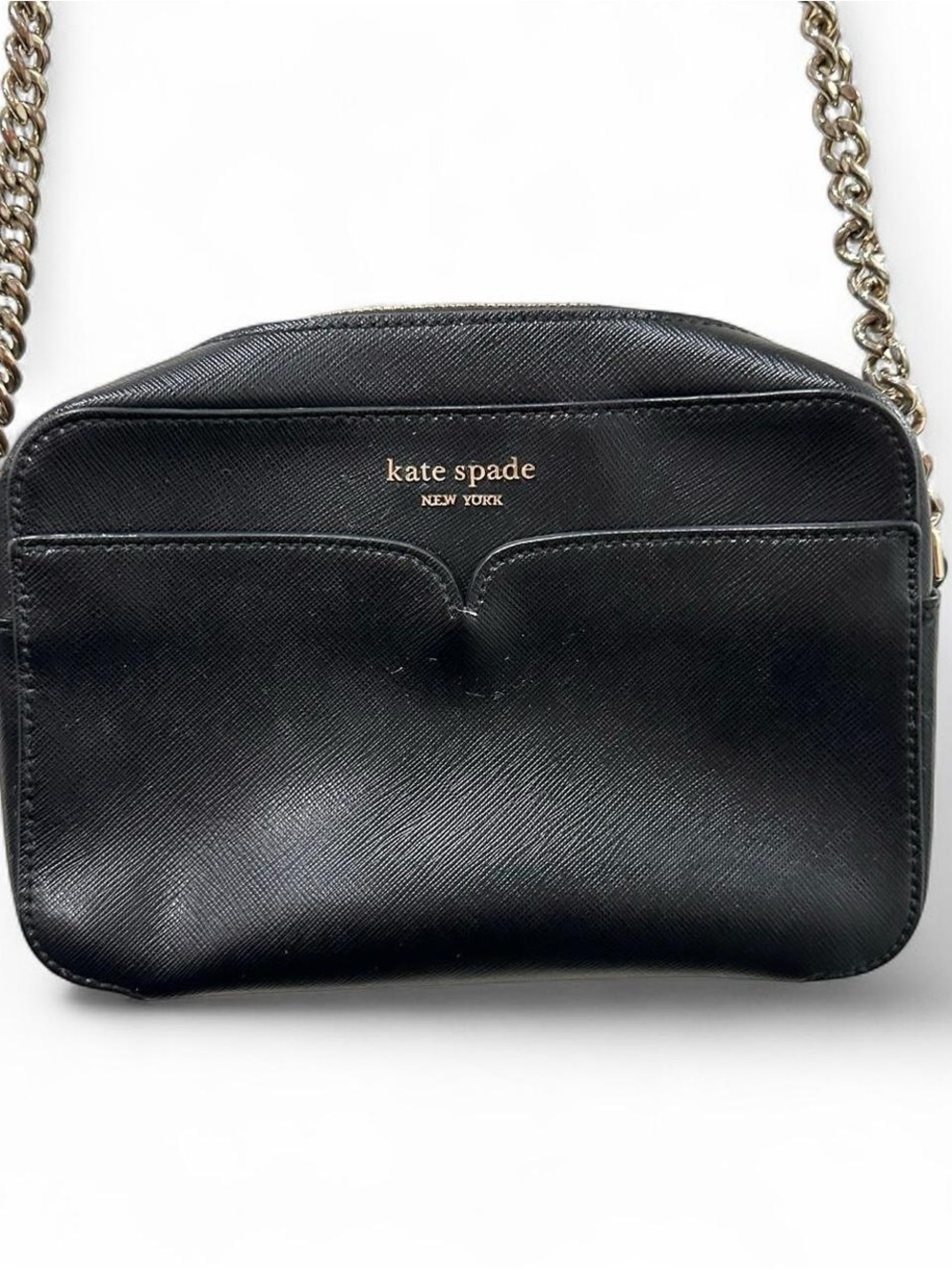 Kate Spade New York Black Saffiano Leather Crossbody Bag